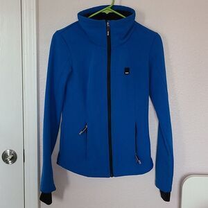 Bench Blue Full Zip Up Jacket XS turtle neck gorpcore casual sporty cozy women's